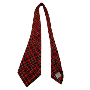 Vintage 1940s Tie Men's Neck Ties Swing Neckties 1930s Striped Red Wool 44X3.8"